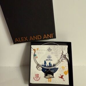 Alex and Ani Bracelet Harry Potter Snape Turn To Page 394 Charm Bangle in Box
